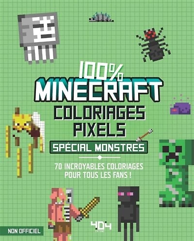 Coloriages pixel: 100 % Minecraft