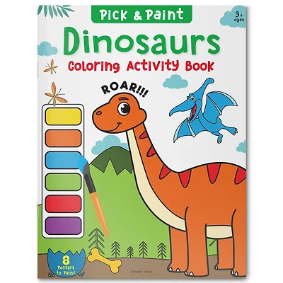 Pick and Paint Coloring Activity Book For Kids: Dinosaurs