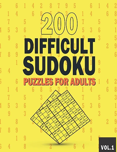 200 Difficult Sudoku Puzzles for Adults: Sudoku puzzle book for adults difficult large print - 200 Sudoku Puzzles With Solutions Difficult - Challenging Puzzle Book with Plenty of Difficult Sudoku - 200 sudoku a day for adults - sudoku difficult