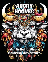 Angry Hooves: An Artistic Bison Coloring Adventure