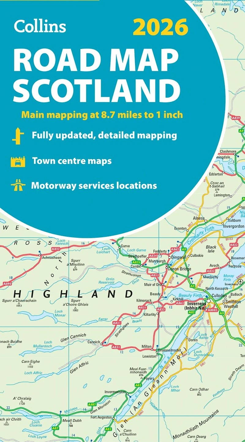 Collins Road Map of Scotland 2027 (Folded map): Clear, easy-to-read mapping