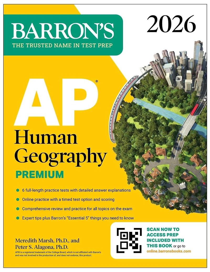 AP Human Geography Premium, 2027: Prep Book with 6 Practice Tests+ Comprehensive Review + Online