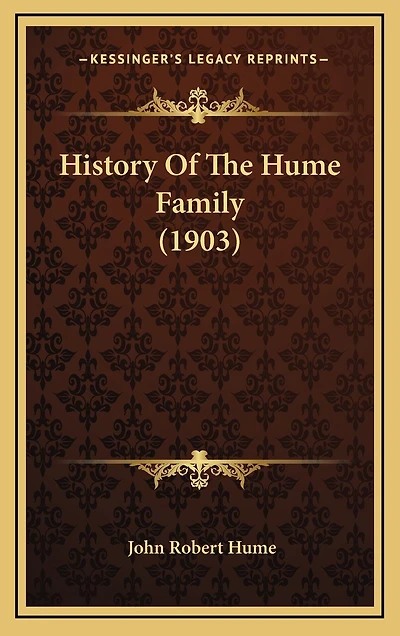 History Of The Hume Family (1903)