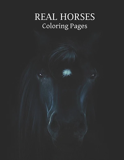 REAL HORSES Coloring Pages: Adult Coloring Book for Horse Lovers with Large 8.5 x 11 pages
