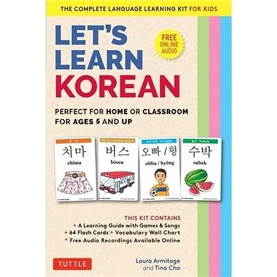 Let's Learn Korean Flash Card Kit: Perfect for Home or Classroom for Ages 5 and Up - The Complete Language Learning Kit for Kids (64 Flash Cards, Online Audio Recordings & Poster)