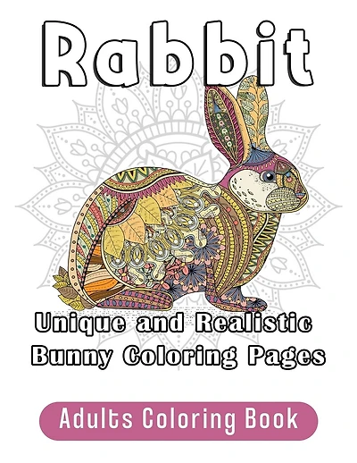 Rabbit Adults Coloring Book: Unique & Realistic Bunny Coloring Pages