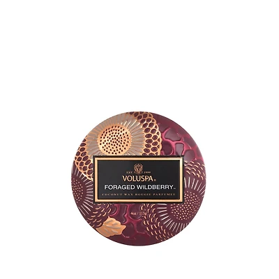Mini Tin 4oz Candle Tin, Foraged Berry