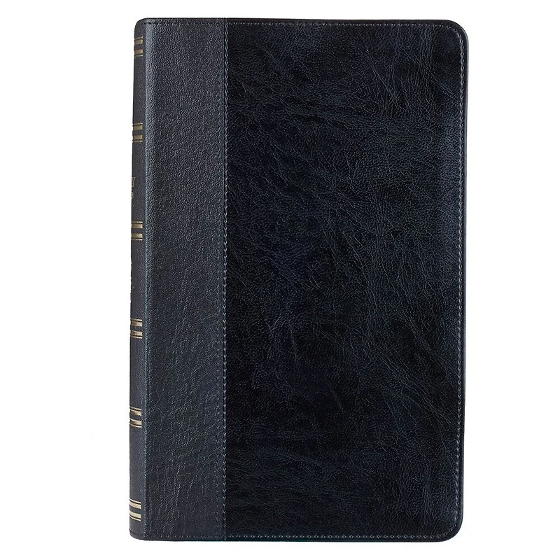 KJV Bible Giant Print Standard-size Faux Leather, Black Two-tone