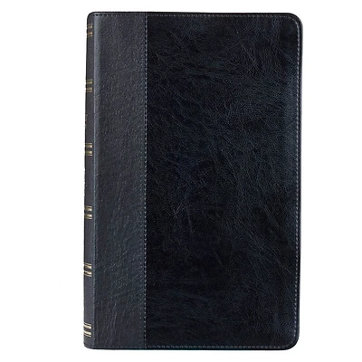 KJV Bible Giant Print Standard-size Faux Leather, Black Two-tone