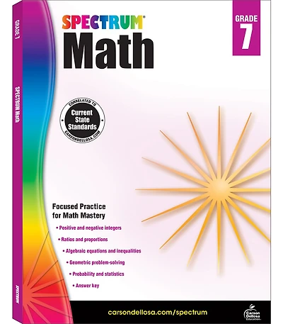 Spectrum Math Workbook, Grade 7: Volume 8