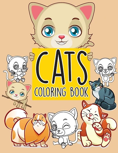 Cats pattern doodles; Easy coloring book for kids toddler, Imagination learning in school and home: Kids coloring book helping brain function, creativity, and imagination perfected for boys and girls