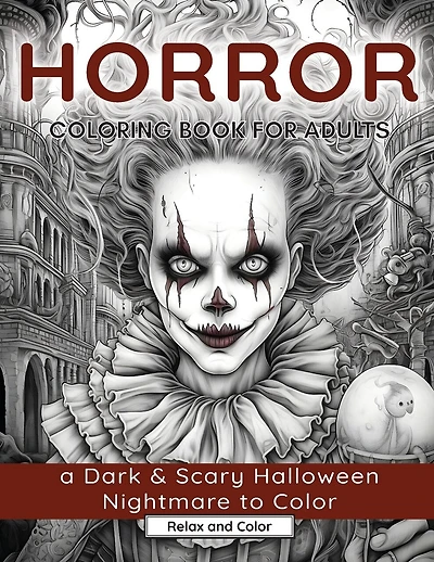 Horror Coloring Book for Adults: A Dark & Scary Halloween Nightmare with 50 Terrifying Pages of Horror Creatures To Color