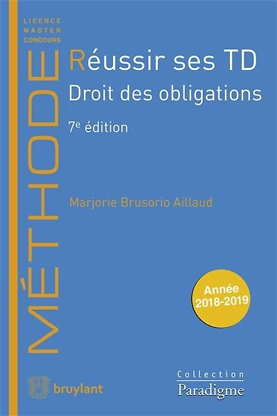 Droit des obligations: année 2018-2019