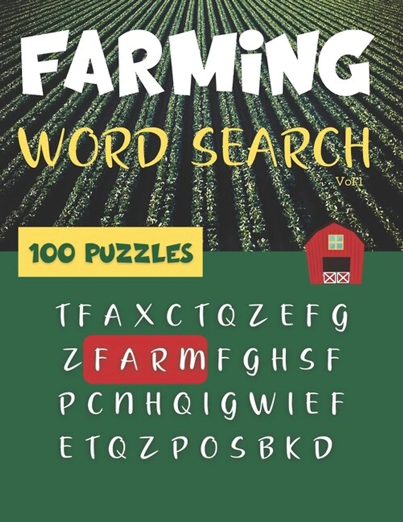 Farming Word Search - 100 Puzzles (vol.1): Brain Games for adults and kids