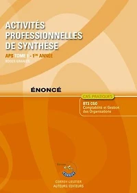 APS du BTS CGO 1re année: cas pratiques, énoncé