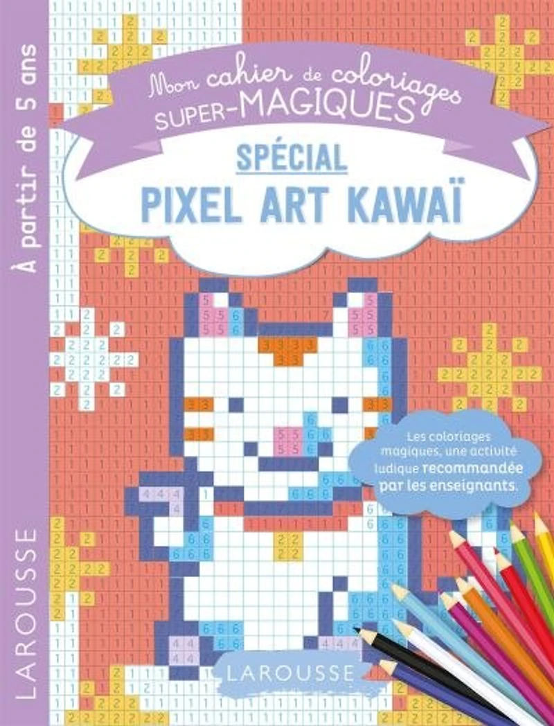 Cahier coloriages.. pixel art kawai
