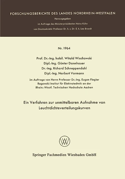 Ein Verfahren zur unmittelbaren Aufnahme von Leuchtdichteverteilungskurven