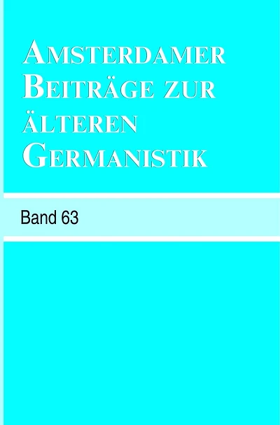 Amsterdamer Beiträge zur älteren Germanistik