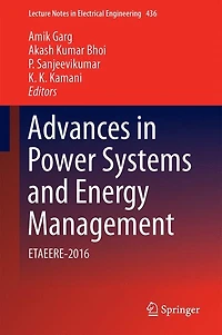 Advances Power Systems and Energy Management: ETAEERE-2016