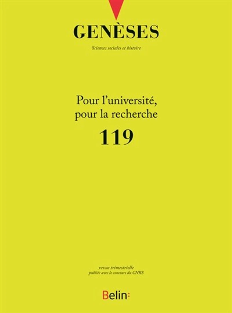 Genèses, n°119. Pour l'Université, pour la recherche