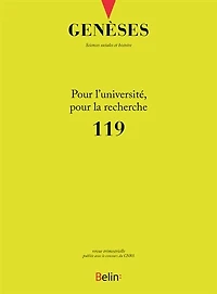 Genèses, n°119. Pour l'Université, pour la recherche