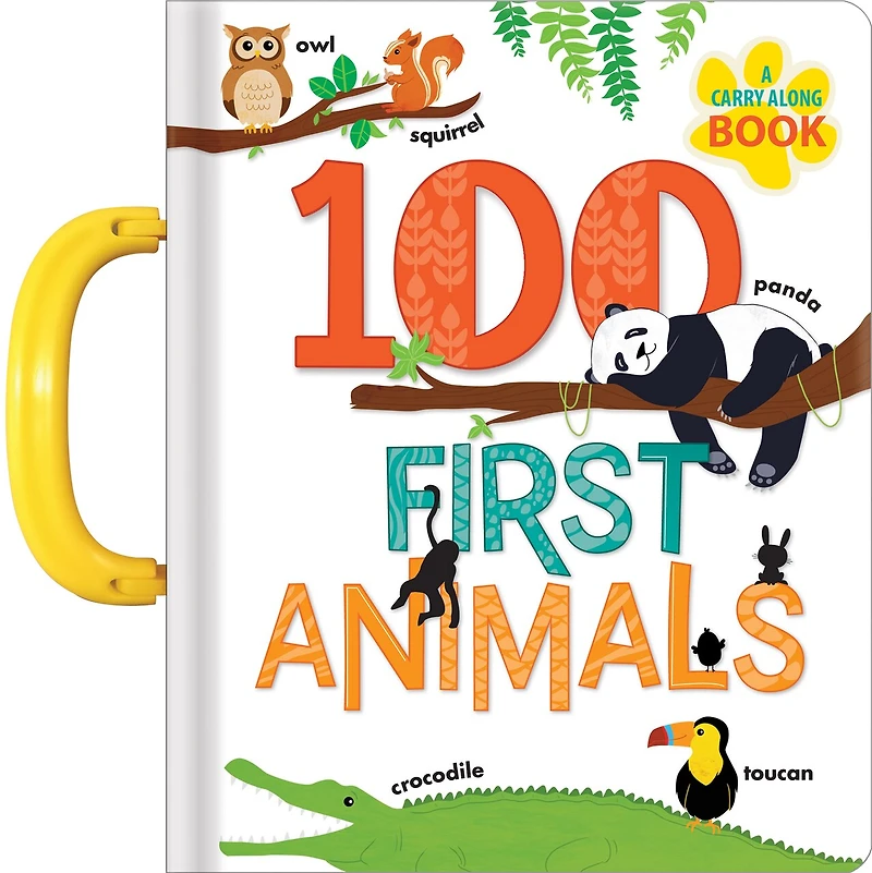 100 First Words Book: Baby’s First Animal Board Book with Handle | Early Learning Vocabulary for Toddlers Ages 1-3