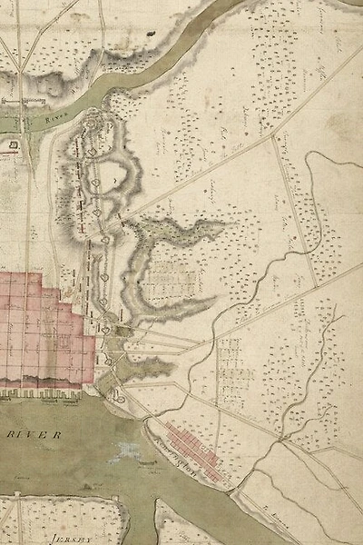 1778 Map Of Philadelphia And Neighborhood - A Poetose Notebook / Journal / Diary (50 Pages/25 Sheets): A Poetose Notebook / Journal / Diary (50 Pages/25 Sheets)