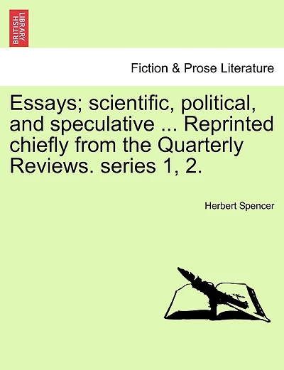 Essays; Scientific, Political, And Speculative ... Reprinted Chiefly From The Quarterly Reviews. Series 1, 2.
