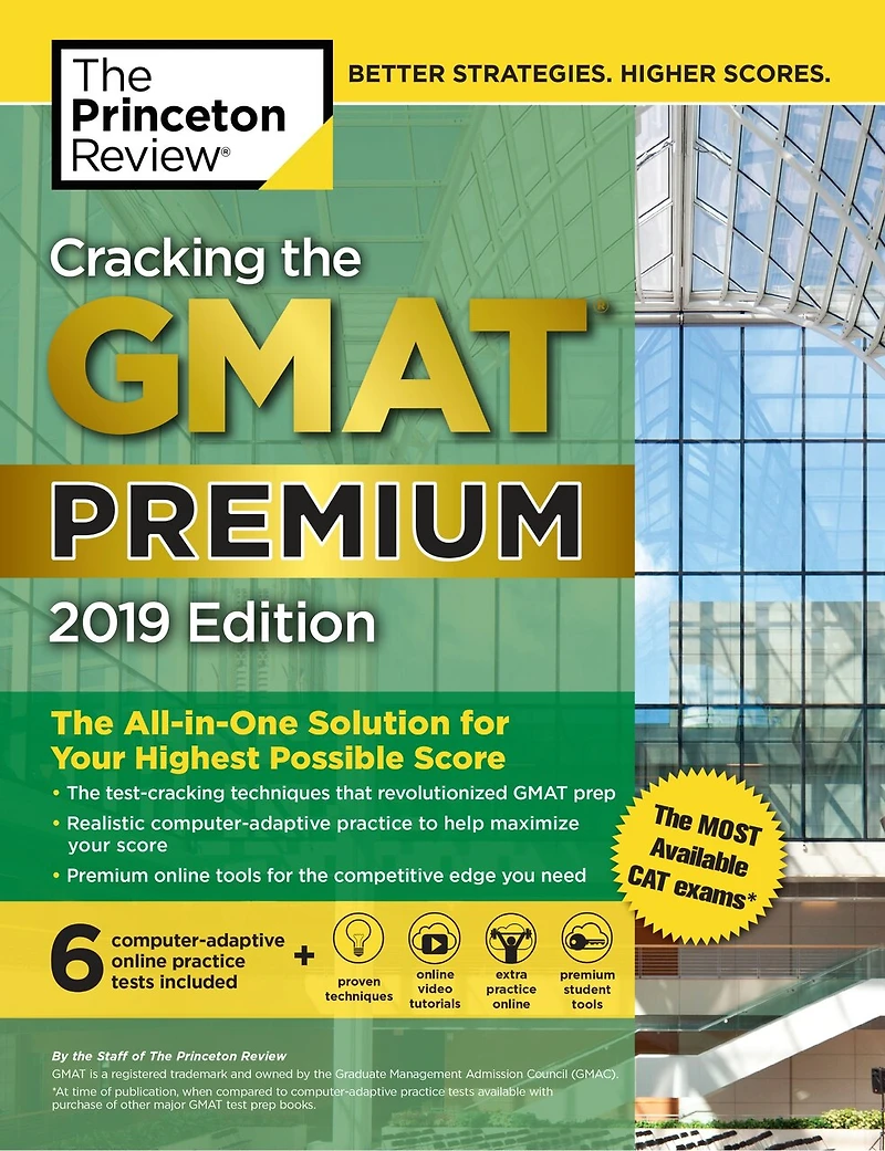 Cracking The Gmat Premium Edition With 6 Computer-adaptive Practice Tests, 2017