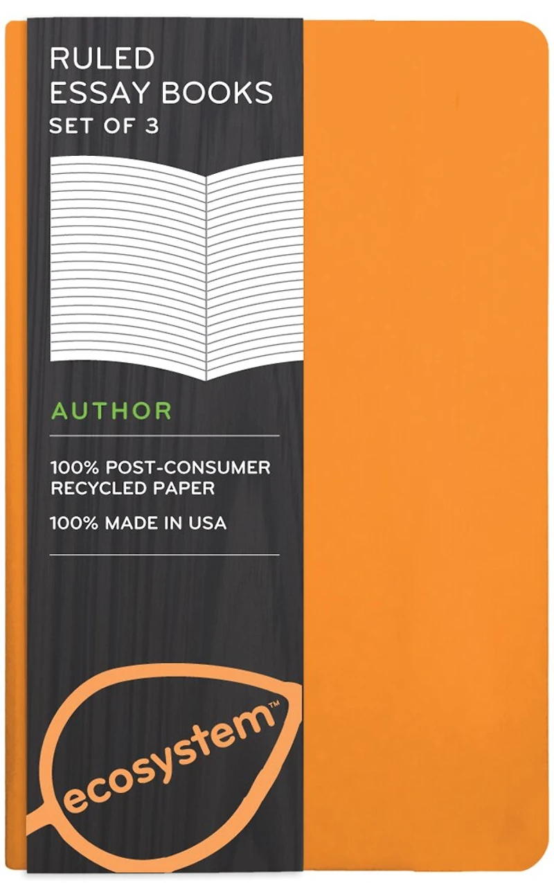 ecosystem Ruled Set of Three Essay Books: Small Clementine