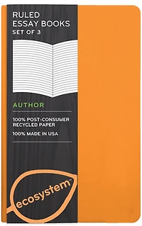 ecosystem Ruled Set of Three Essay Books: Small Clementine