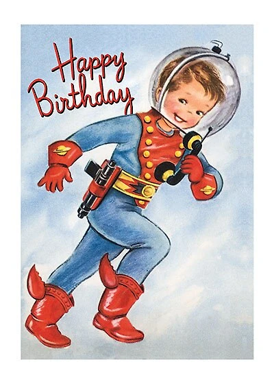 Boy Astronaut Greeting Card - Birthday Greeting Card