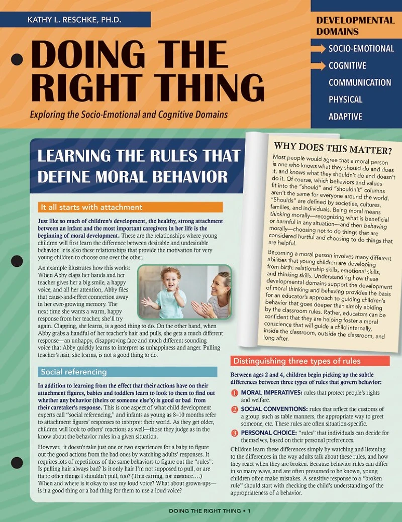 Doing the Right Thing: Exploring the Socio-Emotional and Cognitive Domains