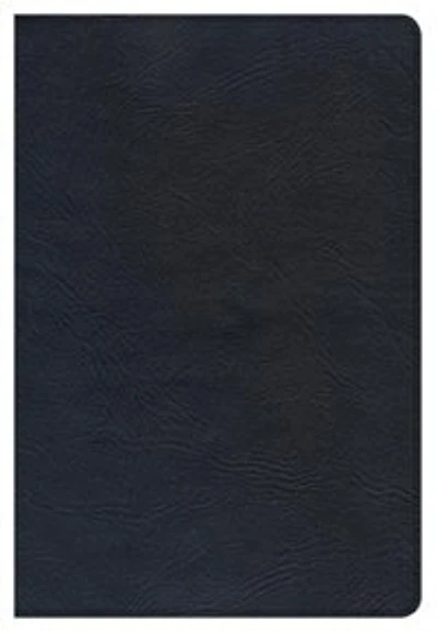 Csb Large Print Ultrathin Reference Bible, Black Premium Leather, Black Letter Edition
