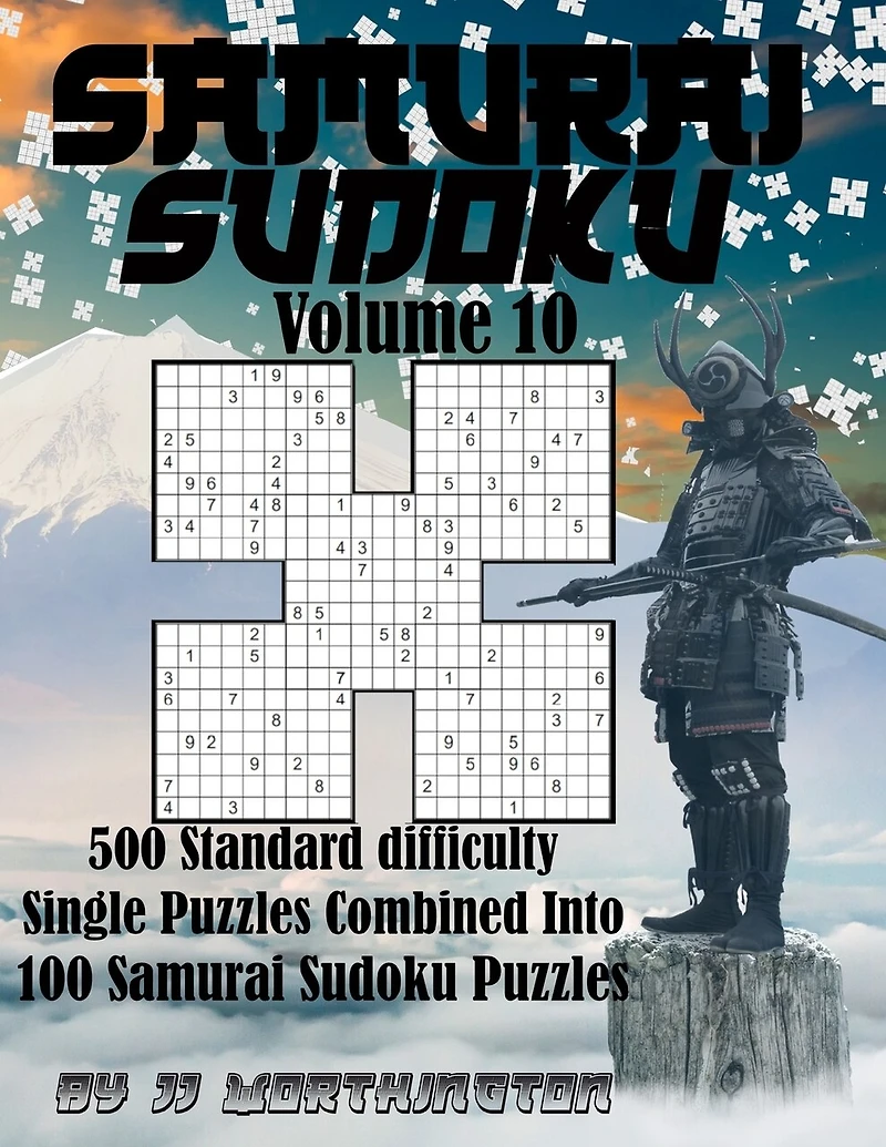 Sudoku Samurai Puzzles Large Print for Adults and Kids Standard: 500 Standard Difficulty Individual Puzzles Combined into 100 Samurai Sudoku Puzzles