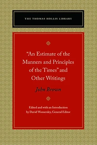 An Estimate Of The Manners And Principles Of The Times And Other Writings