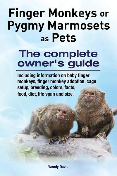 Finger Monkeys or Pygmy Marmosets as Pets. Including information on baby finger monkeys, finger monkey adoption, cage setup, breeding, colors, facts, food, diet, life span and size