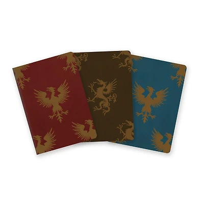 Heraldic Crest Notebook Trio