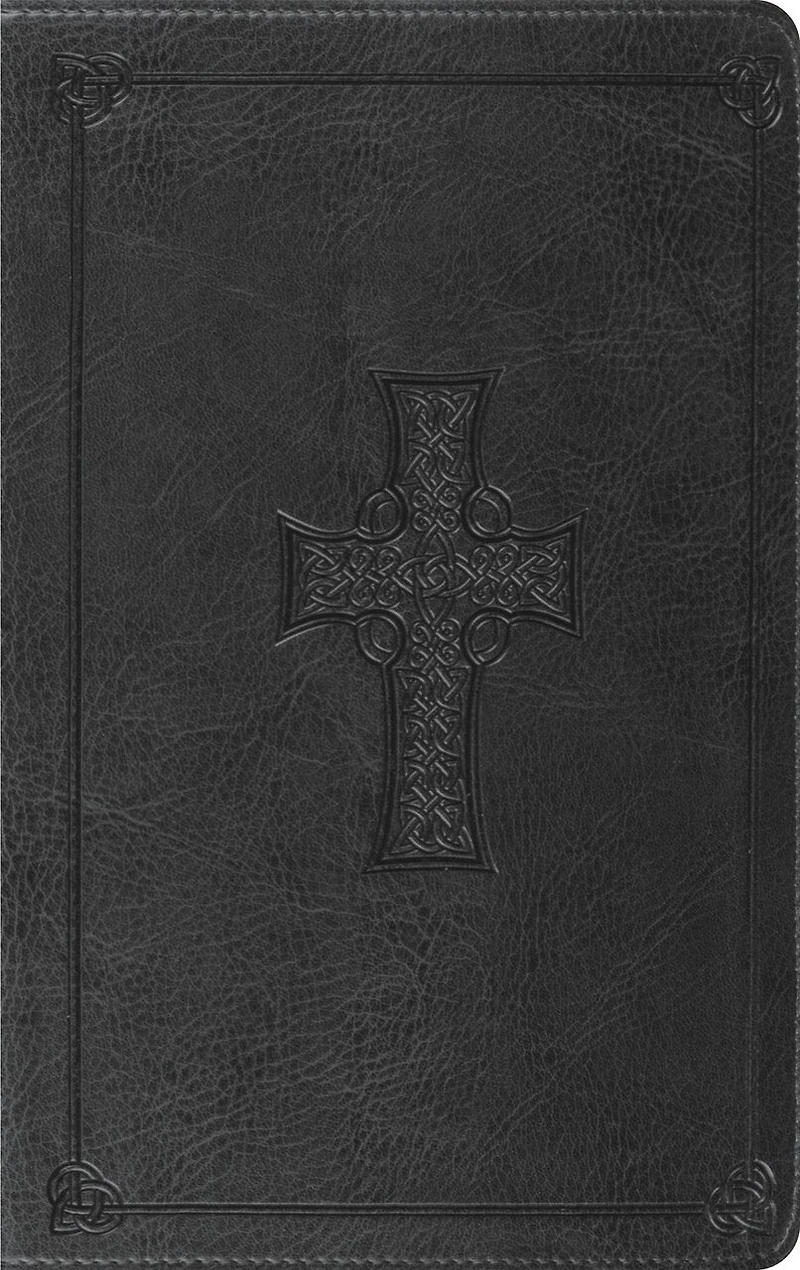 ESV Thinline Bible, Red Letter (TruTone, Charcoal, Celtic Cross Design)