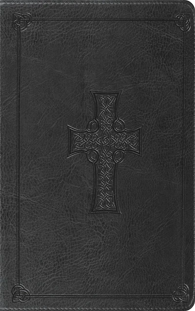 ESV Thinline Bible, Red Letter (TruTone, Charcoal, Celtic Cross Design)