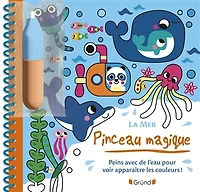 La mer: peins avec de l'eau pour voir apparaître les couleurs !
