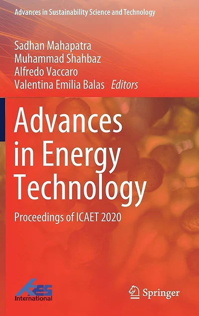Advances Energy Technology: Proceedings of ICAET 2020