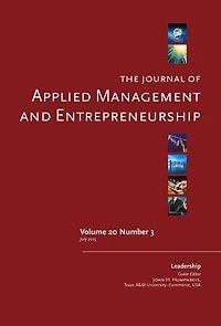 The Journal Of Applied Management And Entrepreneurship Vol. 20 Issue 3: A Special Issue On Leadership