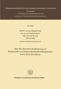 Über Die Chemische Modifizierung Von Polyacrylnitril Und Entsprechenden Modellsubstanzen Sowie Deren Darstellung