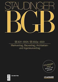 §§ 631–650h; §§ 650p–650t: (Werkvertrag, Bauvertrag, Architekten- und Ingenieurvertrag)