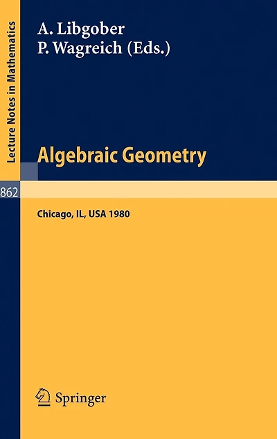 Algebraic Geometry: Proceedings of the Midwest Algebraic Geometry Conference. Held at the University of Illinois at Chicago Circle, May 2-3, 1980