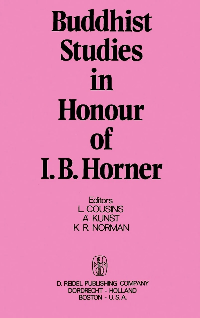 Buddhist Studies Honour of I.B. Horner
