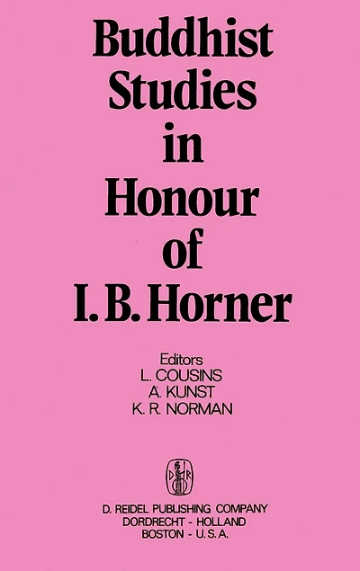 Buddhist Studies Honour of I.B. Horner