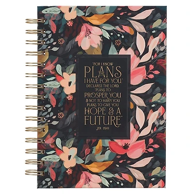 Journal Spiral Black For I Know the Plans Jer. 29:11