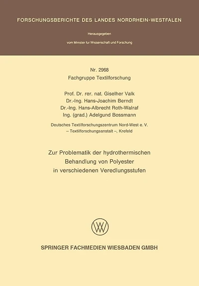 Zur Problematik Der Hydrothermischen Behandlung Von Polyester In Verschiedenen Veredlungsstufen